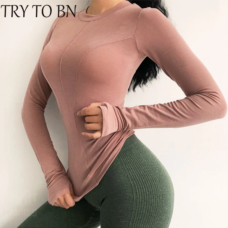 TRY TO BN T-shirts For Women High Elasticity Long Sleeve Casual Fitness Tops Quick Drying Breathable Shirt
TRY TO BN T-shirts For Women High Elasticity Long Sleeve Casual Fitness Tops Quick Drying Breathable Shirt