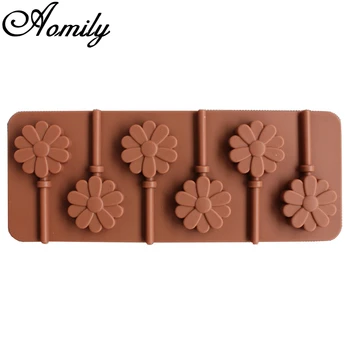 Aomily Cute Flower Lollipop Chocolate Mold DIY 3D Handmade Pop Sucker Sticks Lolly Candy Mold Bakeware Silicone With Stick Shape
Aomily Cute Flower Lollipop Chocolate Mold DIY 3D Handmade Pop Sucker Sticks Lolly Candy Mold Bakeware Silicone With Stick Shape