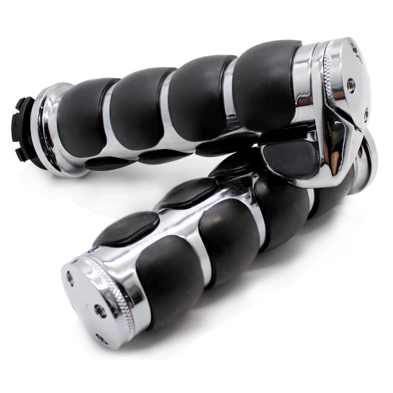 ROAOPP Motorcycle Hand Grips 25MM Handlebar One Pair For Harley Street Glide Kawasaki Vulcan 800 900 1500 1600 2000 Classic VN