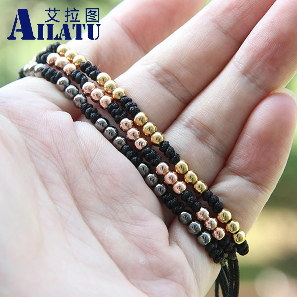 Ailatu 4 mm Braiding Macrame Bracelet Best Gift Women Pulseras Hombre Bracciali Men's Elastic Bead Jewelry
Ailatu 4 mm Braiding Macrame Bracelet Best Gift Women Pulseras Hombre Bracciali Men's Elastic Bead Jewelry