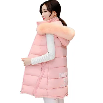 Winter Vest Women Cotton Fur Hooded Thicken Warm Waistcoat Solid Sleeveless Jackets 2019 Fashion Wine Red Black K202
Winter Vest Women Cotton Fur Hooded Thicken Warm Waistcoat Solid Sleeveless Jackets 2019 Fashion Wine Red Black K202