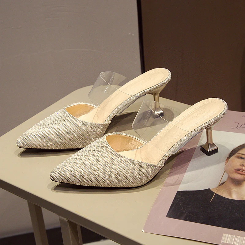 Sexy High Heels Slippers Women Pointed Toes Pump Women Summer Women Shoes 2019 Party Mules Silver Slippers Ladies Gold Slides
Sexy High Heels Slippers Women Pointed Toes Pump Women Summer Women Shoes 2019 Party Mules Silver Slippers Ladies Gold Slides