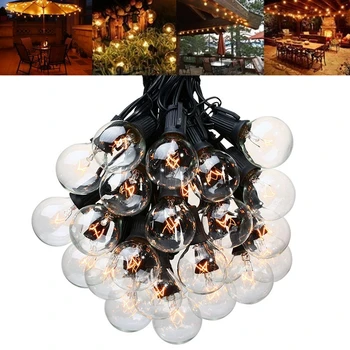 25ft String Holiday Light with G40 Globe Clear Bulb for Backyard Patio Lights Vintage Bulbs Decorative Outdoor
25ft String Holiday Light with G40 Globe Clear Bulb for Backyard Patio Lights Vintage Bulbs Decorative Outdoor