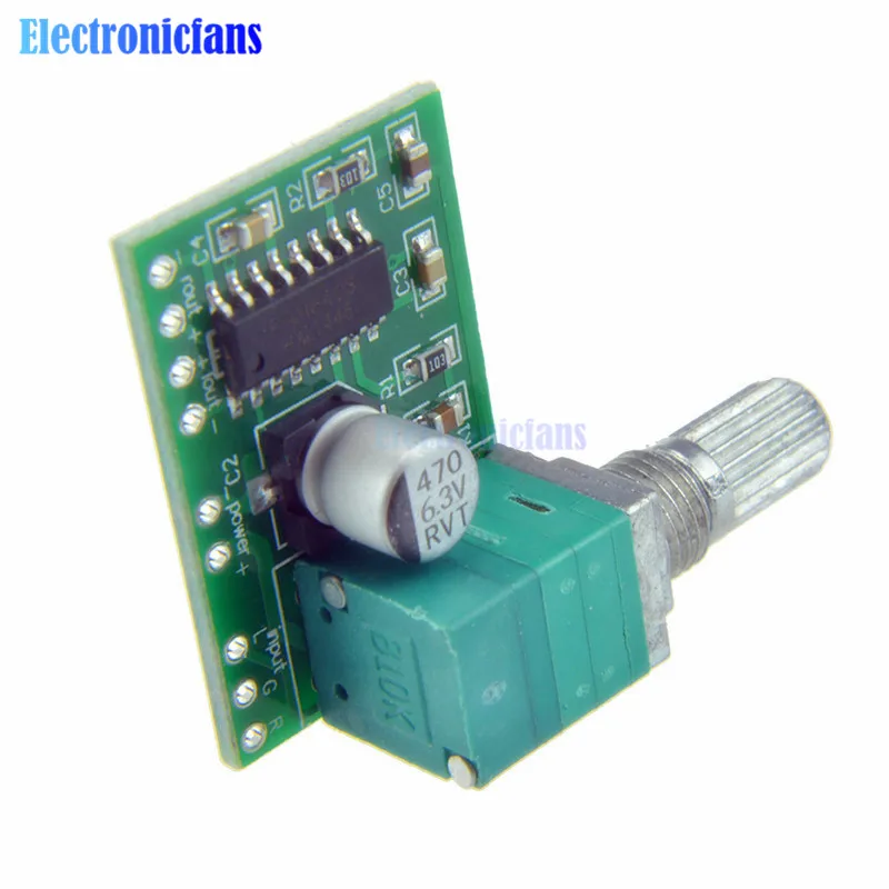 PAM8403 DC 5V Power Audio Amplifier Board 2 Channel 2 * 3W Volume Control / USB Power with Potentionmeter
PAM8403 DC 5V Power Audio Amplifier Board 2 Channel 2 * 3W Volume Control / USB Power with Potentionmeter