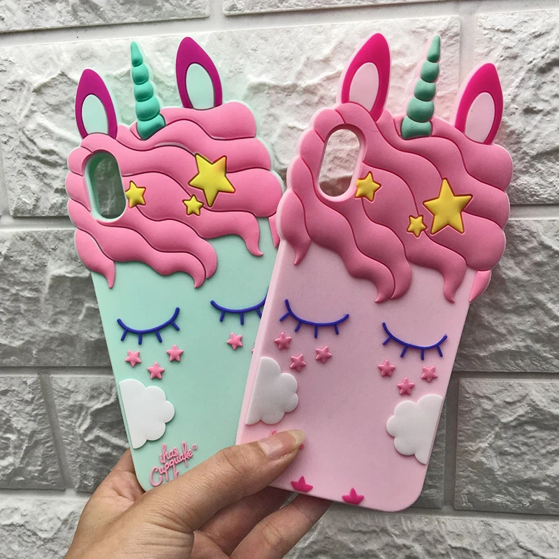 3D Cute Cat Unicorn Dog Rubber Case For iPhone 7 6 6S Plus 5s SE Soft Silicone Cartoon Cover Back For iPhone 8 7 6S 5S X Capa (15)