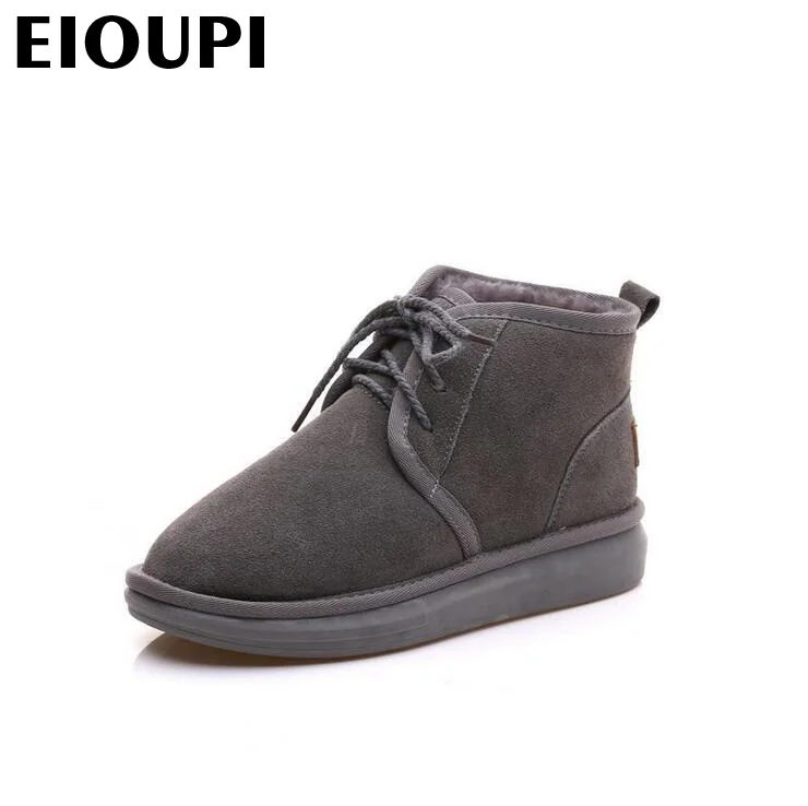 EIOUPI warm winter snow boots real cowhide leather women casual fashion thread sewing ankle flat lace-up boot ohz5805a
EIOUPI warm winter snow boots real cowhide leather women casual fashion thread sewing ankle flat lace-up boot ohz5805a