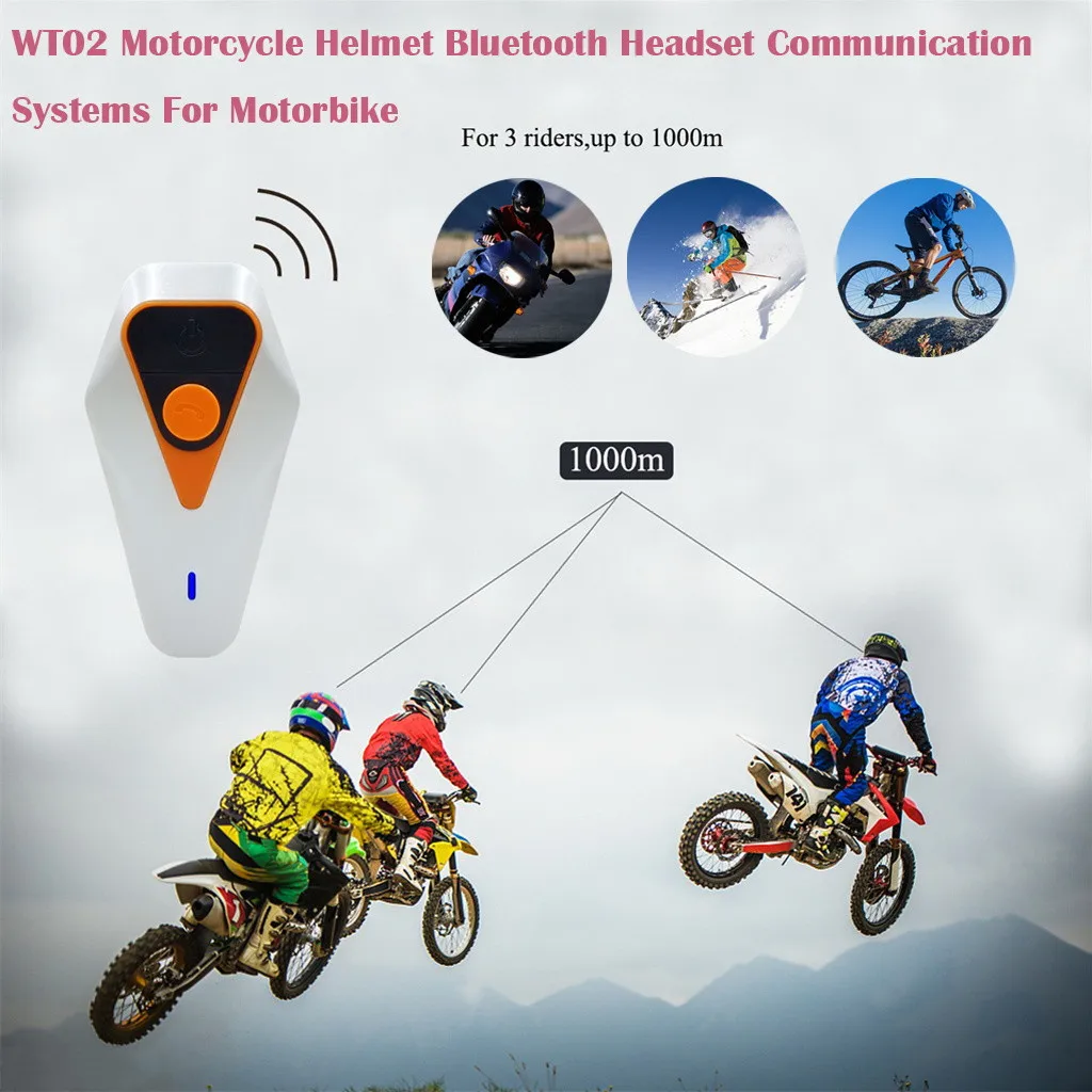 WT02 Motorcycle Helmet Bluetooth wireless Headset Communication Systems For Motorbike motorcycle helmet intercom motorbike
WT02 Motorcycle Helmet Bluetooth wireless Headset Communication Systems For Motorbike motorcycle helmet intercom motorbike