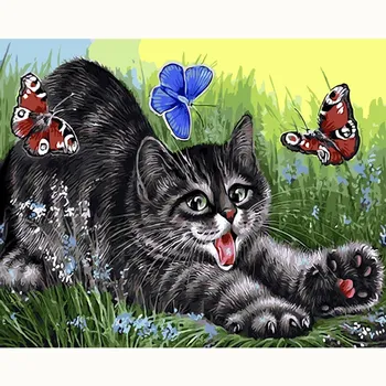 Naughty cat and flower animal Painting By Numbers Canvas Painting Paint On Canvas Unique Gift Home Decor Wall Artwork hand paint
Naughty cat and flower animal Painting By Numbers Canvas Painting Paint On Canvas Unique Gift Home Decor Wall Artwork hand paint
