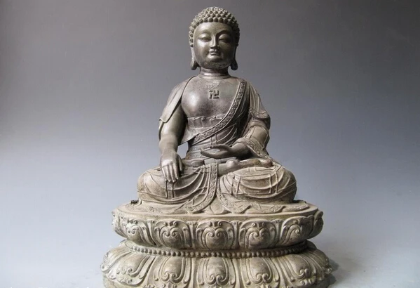 song voge gem S1157 Tibet Temple Folk worship Pure Bronze Tathagata Sakyamuni Amitabha Buddha Statue
song voge gem S1157 Tibet Temple Folk worship Pure Bronze Tathagata Sakyamuni Amitabha Buddha Statue