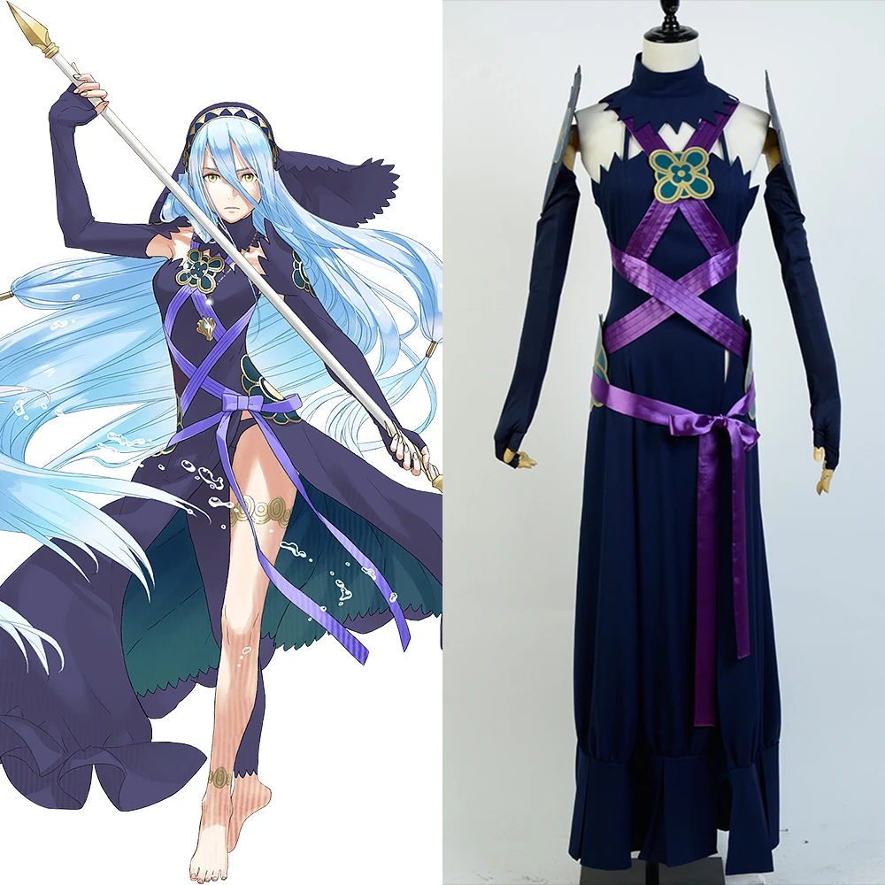 Косплей огненная эмблема IF Fates Aqua Conquest Diva ночной полный комплект костюм платье
