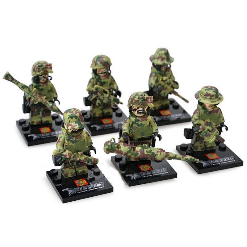 Star Wars WWII Army Soldiers Marine Corps Kids Bricks Building Blocks Compatible Legoing Toys For Kids (4)