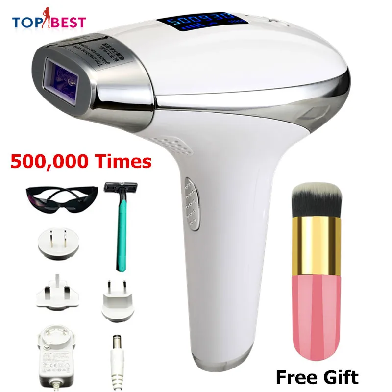 Rechargeable Painless Women Epilator Hair Removal IPL Laser Device for Body Armpit Underarm Leg Safe Use with Free Mackup Brush
Rechargeable Painless Women Epilator Hair Removal IPL Laser Device for Body Armpit Underarm Leg Safe Use with Free Mackup Brush