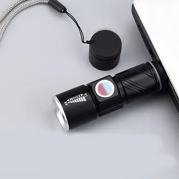 USB Handy Powerful LED Flashlight Rechargeable Torch usb Flash Light Bike Pocket LED Zoomable Lamp For Hunting Black
USB Handy Powerful LED Flashlight Rechargeable Torch usb Flash Light Bike Pocket LED Zoomable Lamp For Hunting Black