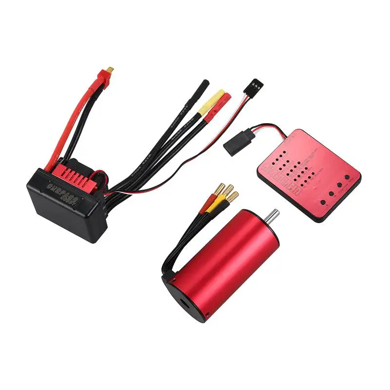 SURPASS HOBBY S3674 2650KV Sensorless Brushless Motor + 120A Brushless ESC and Program Card Combo Set for 1/8 RC Car Truck
SURPASS HOBBY S3674 2650KV Sensorless Brushless Motor + 120A Brushless ESC and Program Card Combo Set for 1/8 RC Car Truck
