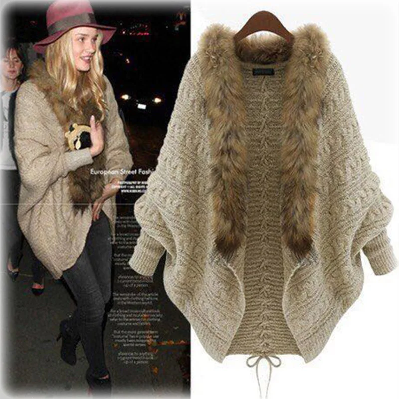 SWYIVY Women's Loose Wild Color Knit Cardigan Bat Sleeve Fur Collar Coat Women 2019 Autumn And Winter New Sweater Cardigan
SWYIVY Women's Loose Wild Color Knit Cardigan Bat Sleeve Fur Collar Coat Women 2019 Autumn And Winter New Sweater Cardigan