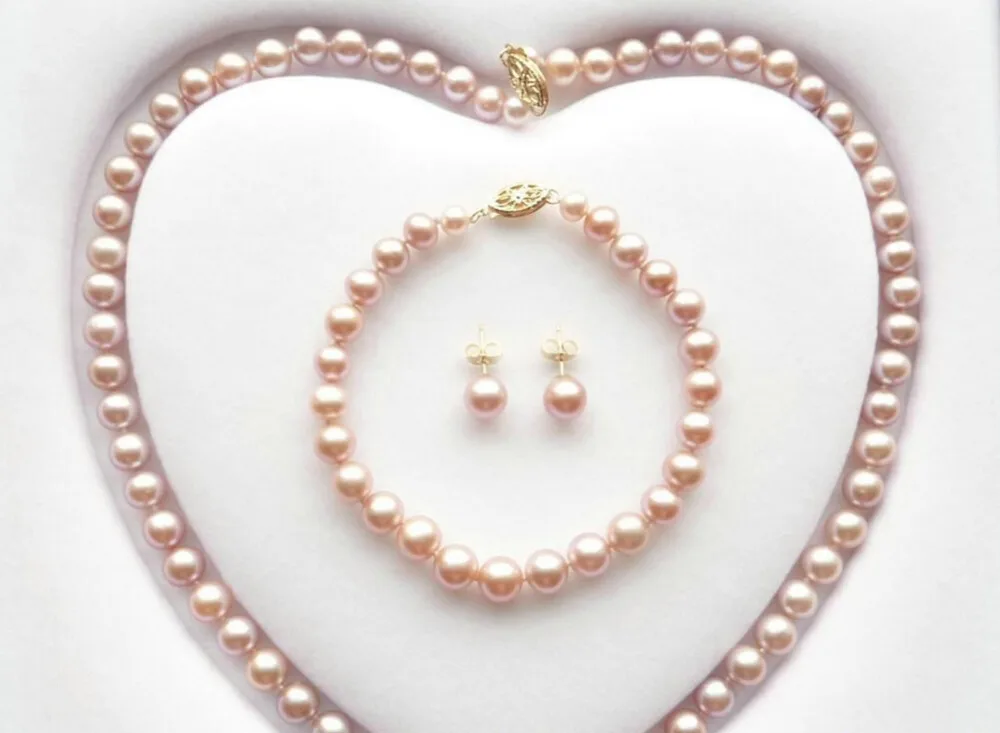 Jewelry 00711 7-7.5mm Lavender AAA Grade Akoya Pearl Jewelry Set Necklace Bracelet Earring 14k
Jewelry 00711 7-7.5mm Lavender AAA Grade Akoya Pearl Jewelry Set Necklace Bracelet Earring 14k