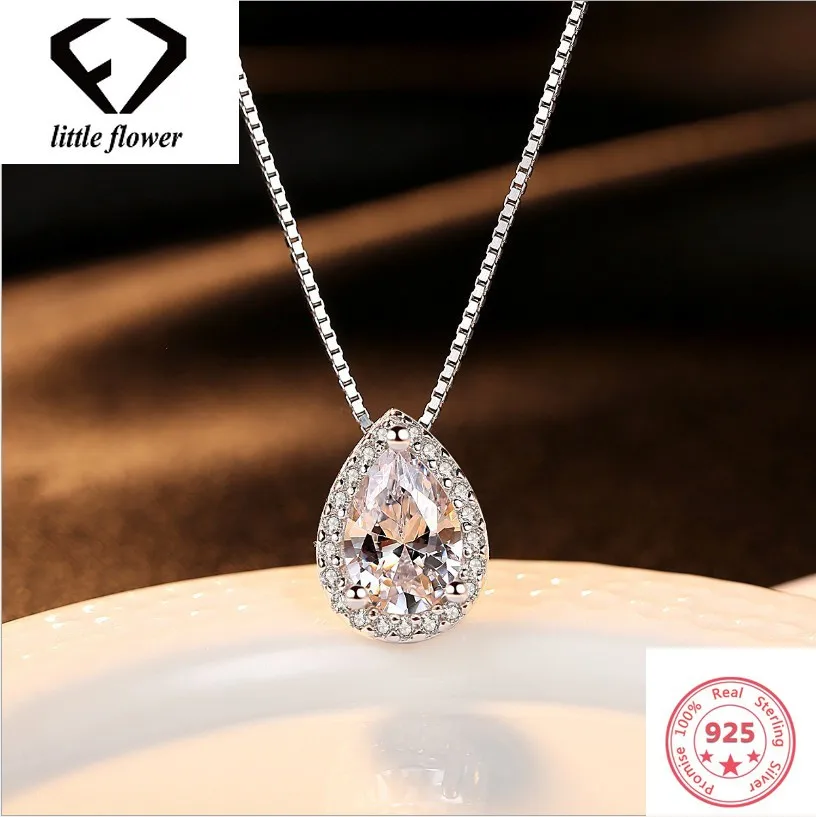 925 Silver Color necklace Pear-shaped Pendant Jewelry for Women Wedding 925 Gemstone pierscionki Pendants Bizuteria
925 Silver Color necklace Pear-shaped Pendant Jewelry for Women Wedding 925 Gemstone pierscionki Pendants Bizuteria