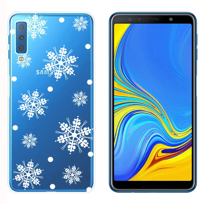 Arvin Christmas Case FOR Samsung A7 2018 A320 A520 A8 Smart Phone Cover FOR Samsung A750 Painted Phone Case FOR A8 Plus 2018 TPU (7)