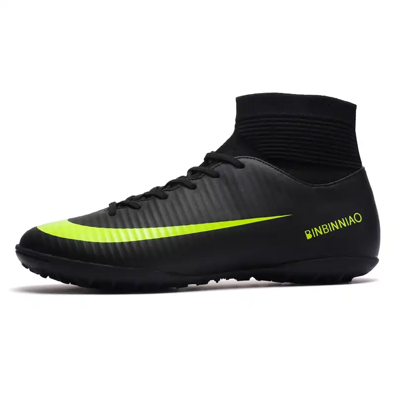 black soccer turf shoes