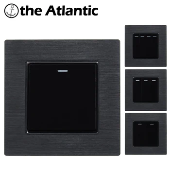 Wall Switch 1 2 3 4 Gang Button LED Lamp Light Switch ON / OFF Power Switch Button Interruptor Aluminum Metal Panel Black
Wall Switch 1 2 3 4 Gang Button LED Lamp Light Switch ON / OFF Power Switch Button Interruptor Aluminum Metal Panel Black