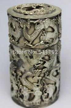 Copper Brass craft Hand-carved old Tibet Silver Dragon antique Toothpick Box,Home decor metal crafts boxes
Copper Brass craft Hand-carved old Tibet Silver Dragon antique Toothpick Box,Home decor metal crafts boxes