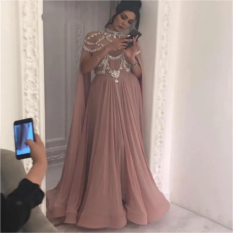 Blush Muslim Evening Dresses 2019 A-line Chiffon Crystal Islamic Dubai Saudi Arabic Long Elegant Prom Dress Evening Gown
Blush Muslim Evening Dresses 2019 A-line Chiffon Crystal Islamic Dubai Saudi Arabic Long Elegant Prom Dress Evening Gown