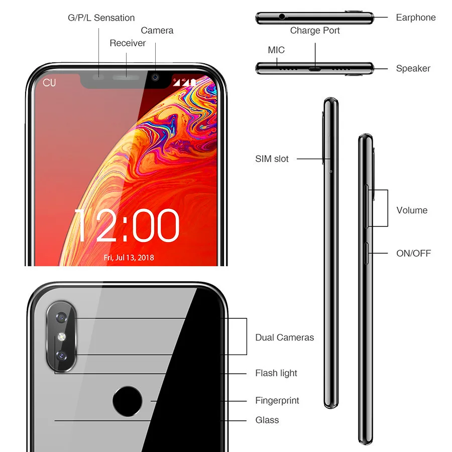 OUKITEL C13 Pro 5G/2 4G WI FI 6 18 &quot19:9 Android 9 0 MT6739 4 ядра 2 Гб оперативной памяти 16 встроенной