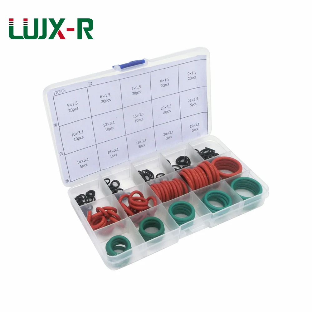 LUJX-R 15 размер 170 шт Комплект прокладок уплотнительное кольцо набор силиконовых