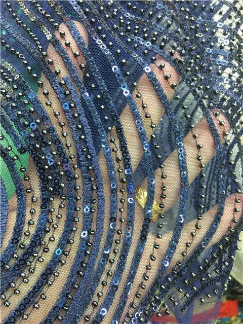 Unique embroidery African french lace tulle fabric with sequins and beads for dress
Unique embroidery African french lace tulle fabric with sequins and beads for dress
