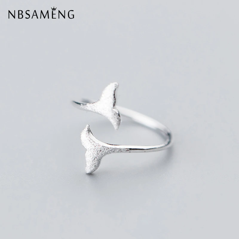 NBSAMENG 100% 925 Sterling Silver Mermaid Tail Whale Opening Size 5 6 7 Adjustable Rings For Women Girl Gift Ring Jewelry
NBSAMENG 100% 925 Sterling Silver Mermaid Tail Whale Opening Size 5 6 7 Adjustable Rings For Women Girl Gift Ring Jewelry