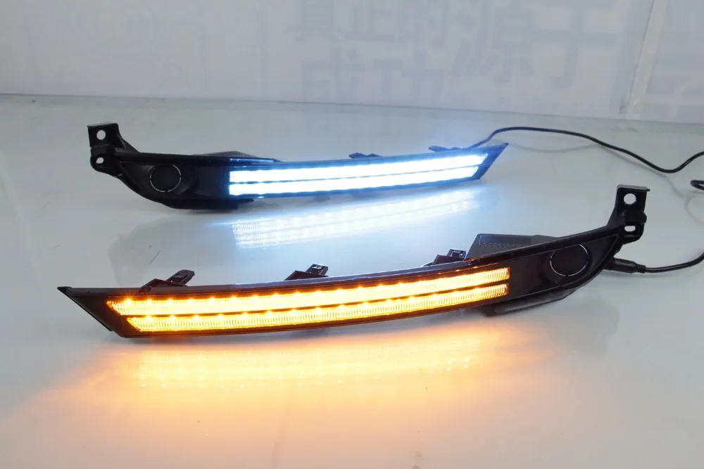 eOsuns led drl daytime running light for Mazda CX-5 with moving yellow turn signals +dimmer and blue night running light
eOsuns led drl daytime running light for Mazda CX-5 with moving yellow turn signals +dimmer and blue night running light
