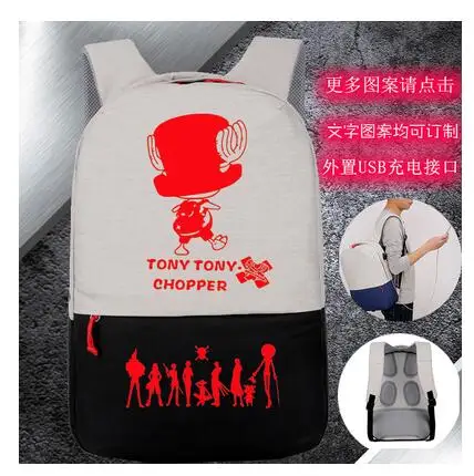 New designed High Q anime one piece printing backpacks unisex waterproof USB charge backpack for student
New designed High Q anime one piece printing backpacks unisex waterproof USB charge backpack for student