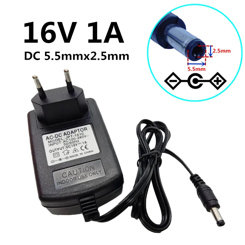 AC 100-240V to 16V1A ac/dc adapter 5.5mm*2.5mm 5.5x2.5mm EU/UK/US/AU plug wall charger power supply 16V 1A Power adapter charger
AC 100-240V to 16V1A ac/dc adapter 5.5mm*2.5mm 5.5x2.5mm EU/UK/US/AU plug wall charger power supply 16V 1A Power adapter charger