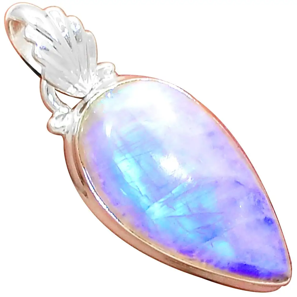 NiaoZaiFei YunZaiKan Genuine Blue Fire Moonstone Pendant 925 Sterling Silver, 35 mm, MHBAP6192
NiaoZaiFei YunZaiKan Genuine Blue Fire Moonstone Pendant 925 Sterling Silver, 35 mm, MHBAP6192