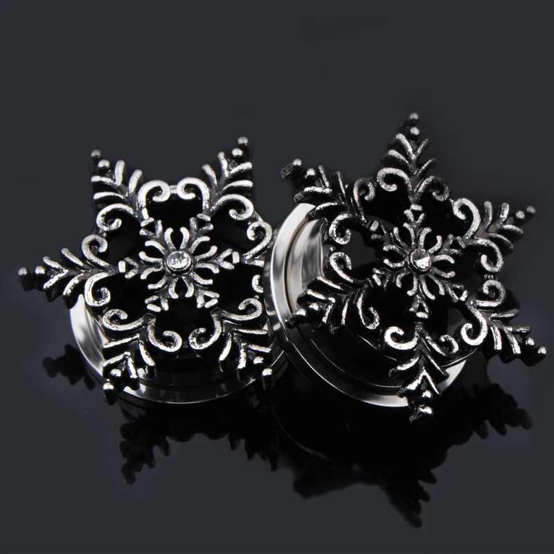 Stainless Steel Ear Plugs Tunnel Tribal Snow Flake Single Flared Earlet Gauges Piercing Body Jewelry Earrings For Christmas Day
Stainless Steel Ear Plugs Tunnel Tribal Snow Flake Single Flared Earlet Gauges Piercing Body Jewelry Earrings For Christmas Day