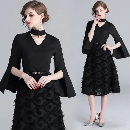 2019 New Dress Women Dresses Sring Summer Tassel Knee-Length Lace Elegant Office Lady Black Slim Elbise Vestidos
2019 New Dress Women Dresses Sring Summer Tassel Knee-Length Lace Elegant Office Lady Black Slim Elbise Vestidos