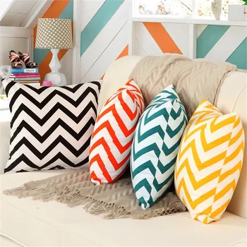 Thick Canvas Fashion Bright Bold Chevron Stripe Sofa Seat Car Decorative Pillow Throw Cushion Cover Black Yellow OrangeBlue Wave
Thick Canvas Fashion Bright Bold Chevron Stripe Sofa Seat Car Decorative Pillow Throw Cushion Cover Black Yellow OrangeBlue Wave