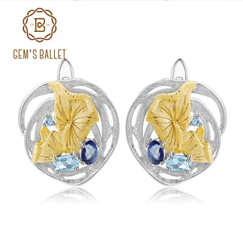 GEM'S BALLET 925 Sterling Silver Natural Topaz Mystic Quartz Handmade Lotus Pond Clip Earrings For Women Fine Jewelry
GEM'S BALLET 925 Sterling Silver Natural Topaz Mystic Quartz Handmade Lotus Pond Clip Earrings For Women Fine Jewelry