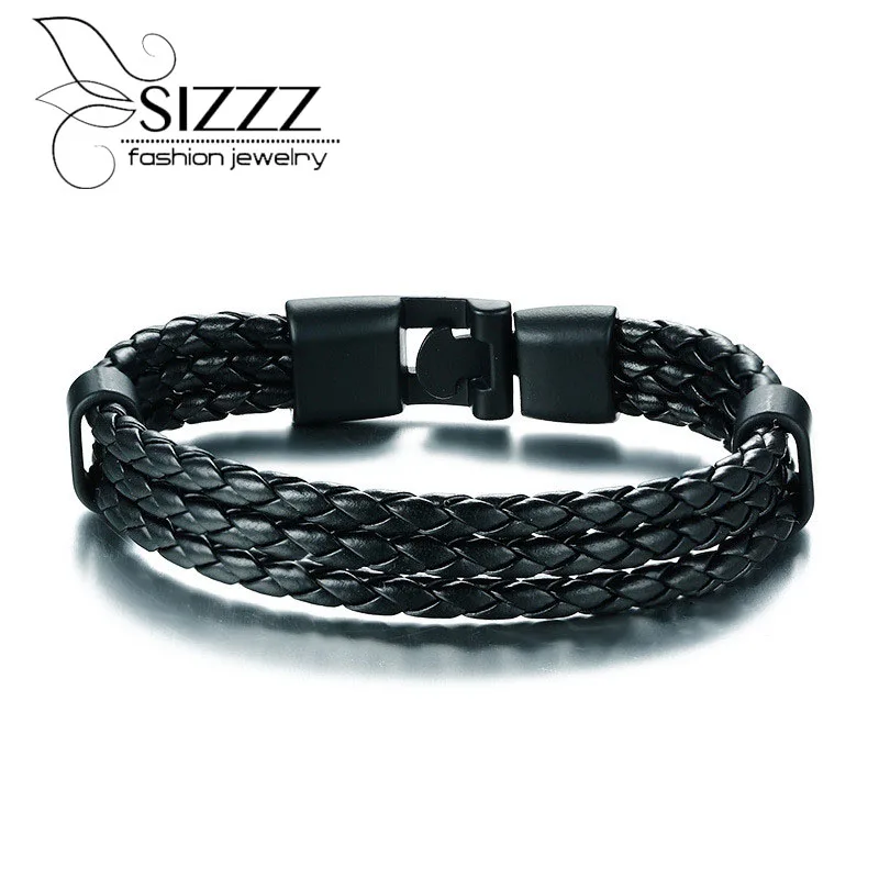 SIZZZ 14mm Wide 20.5cm Long High-quality PU Material Black Color Bracelet For Boy/Men
SIZZZ 14mm Wide 20.5cm Long High-quality PU Material Black Color Bracelet For Boy/Men