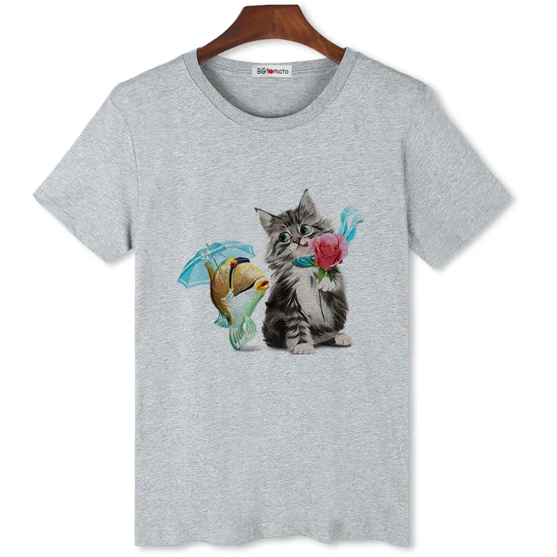 Супер милые 3D футболки BGtomato с котом новый дизайн горячая Распродажа летние