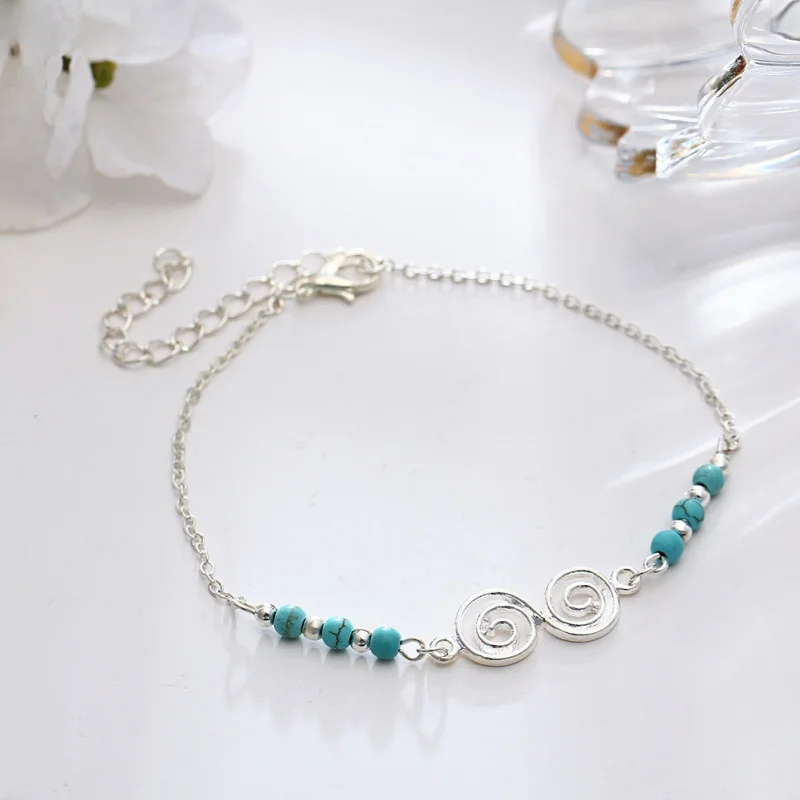 Fashion Bohemian Style Anklets For Women Vintage Simple Beach Spiral Anklet Pendant Jewelry For Women Drop Shipping F1
Fashion Bohemian Style Anklets For Women Vintage Simple Beach Spiral Anklet Pendant Jewelry For Women Drop Shipping F1