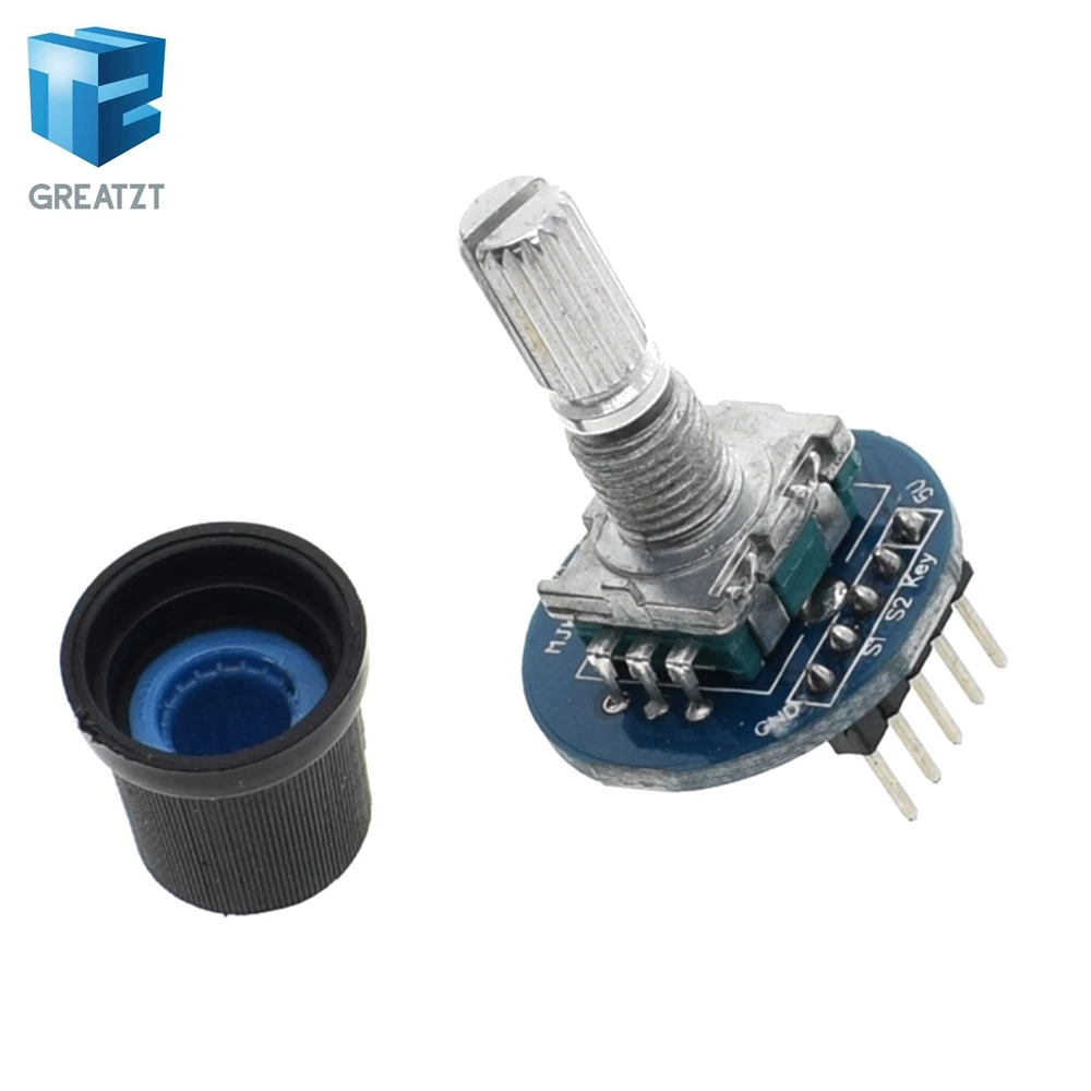 GREATZT Rotary Encoder Module for Arduino Brick Sensor Development Round Audio Rotating Potentiometer Knob Cap EC11
GREATZT Rotary Encoder Module for Arduino Brick Sensor Development Round Audio Rotating Potentiometer Knob Cap EC11
