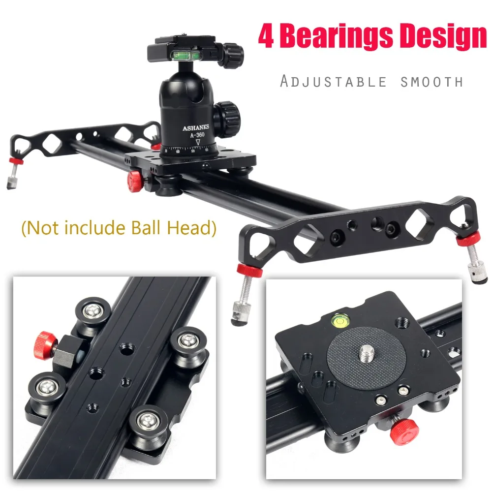 Flim 40"/100cm Ball-bearing Typed Camera Slider for DSLR and Video Cameras with Carrying Bag Load 33lb/15kg Cinematic Shoot
Flim 40"/100cm Ball-bearing Typed Camera Slider for DSLR and Video Cameras with Carrying Bag Load 33lb/15kg Cinematic Shoot