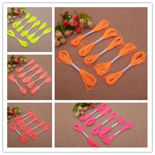 8M/pcs Beautiful Cross Stitch Thread 8pcs/20pcs Fluorescent color Embroidery Cotton Cord For Sewing Skeins Craft
8M/pcs Beautiful Cross Stitch Thread 8pcs/20pcs Fluorescent color Embroidery Cotton Cord For Sewing Skeins Craft