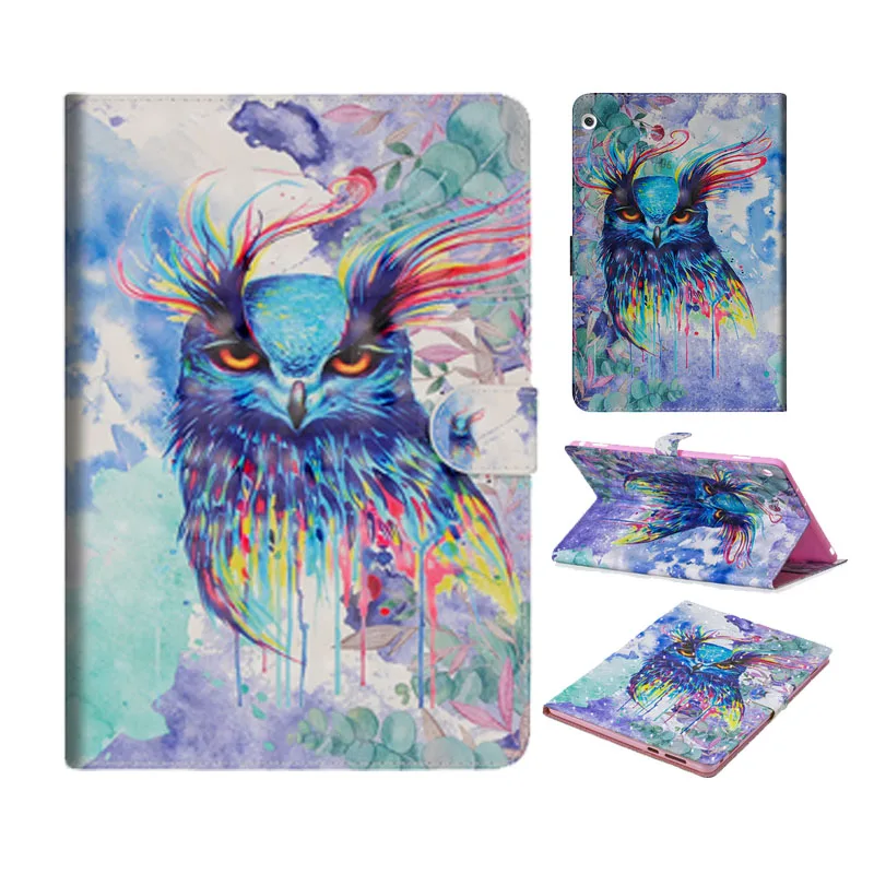For Huawei MediaPad M3 Lite 10 10.1 inch Case BAH-W09 BAH-AL00 BAH-L09 Cover Funda 3D Pattern PU Leather Stand Shell Mediapad M3 lite (11)