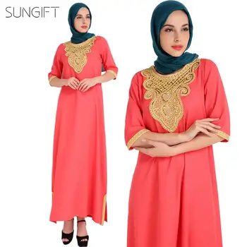 SUNGIFT African Dress For Women Dashiki African Print Slit Islamic 3/4 Sleeve Maxi Dress Embroidery 2019 Summer Ethnic Dresses
SUNGIFT African Dress For Women Dashiki African Print Slit Islamic 3/4 Sleeve Maxi Dress Embroidery 2019 Summer Ethnic Dresses