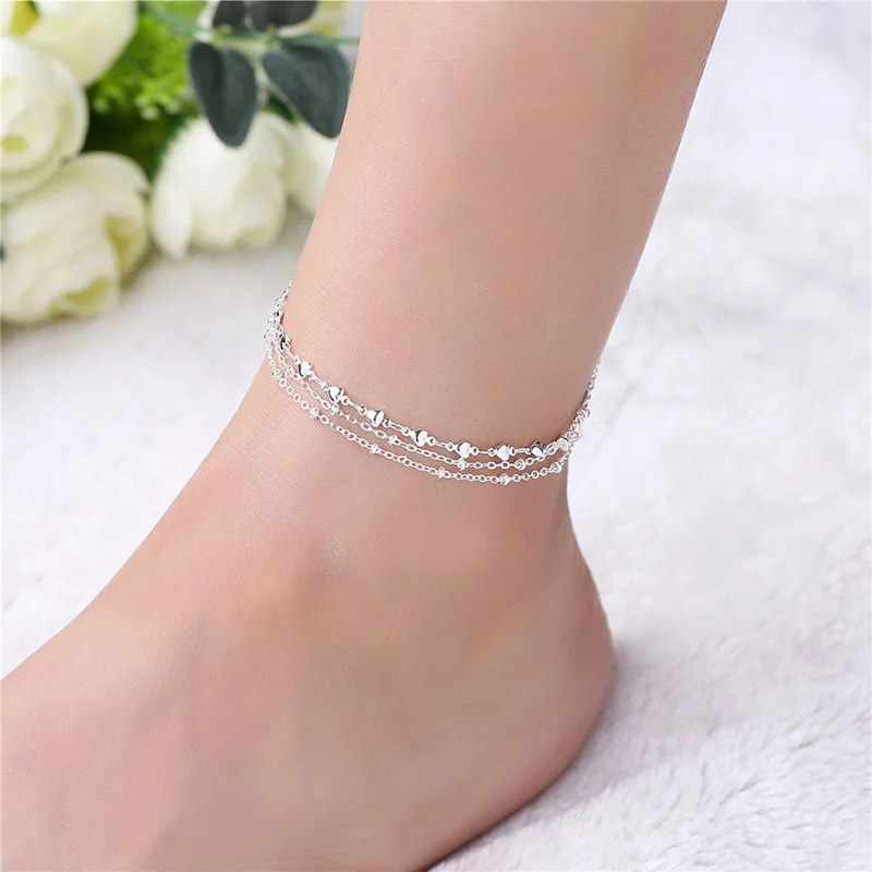 925 Sterling Silver Charm Anklets For Women Heart Barefoot Leg Chain Ankle Foot Bracelet Girls Lady Summer Jewelry NB138
925 Sterling Silver Charm Anklets For Women Heart Barefoot Leg Chain Ankle Foot Bracelet Girls Lady Summer Jewelry NB138