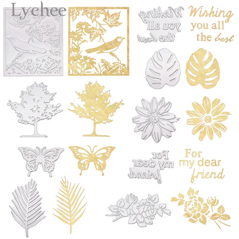 Lychee Life Leaves Butterfly Tree Hot Stamping Foil Dies Creative Cutting Dies DIY Scrapbooking Album Decoration Crafts
Lychee Life Leaves Butterfly Tree Hot Stamping Foil Dies Creative Cutting Dies DIY Scrapbooking Album Decoration Crafts
