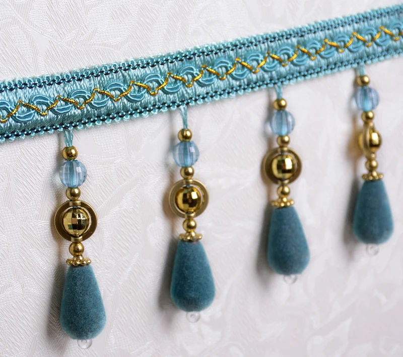 Curtain Decorative Accessories Long 12M color line weaving Fringed Water Drops Velvet Beads Pendants Curtain Trims
Curtain Decorative Accessories Long 12M color line weaving Fringed Water Drops Velvet Beads Pendants Curtain Trims