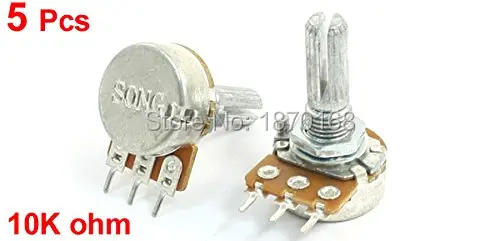 Single Turn Linear Type B Rotary Potentiometer B10K 10K OHM Potenciometro 5% 2W Knurled Shaft Discount x 1 Pack ( 5 Pcs / Lots )
Single Turn Linear Type B Rotary Potentiometer B10K 10K OHM Potenciometro 5% 2W Knurled Shaft Discount x 1 Pack ( 5 Pcs / Lots )